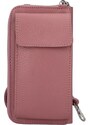 Delami Vera Pelle Elegantna ženska kožna MINI crossbody torbica Marge, ružičasta