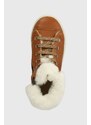 Dječje zimske kožne cipele Pom D'api SWAG ZIP FUR boja: smeđa