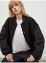 Bomber jakna s primjesom vune 2NDDAY boja: crna, za prijelazno razdoblje, oversize