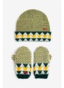 Dječja kapa i rukavice Bobo Choses boja: zelena