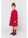 Dječja haljina Bobo Choses boja: crvena, mini, širi se prema dolje