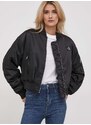 Bomber jakna Calvin Klein Jeans za žene, boja: crna, za prijelazno razdoblje