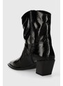 Kožne kaubojske čizme Vagabond Shoemakers ALINA za žene, boja: crna, s debelom potpeticom, 5421.160.20