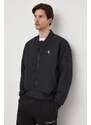 Bomber jakna Calvin Klein Jeans za muškarce, boja: crna, za prijelazno razdoblje, oversize