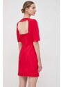 Haljina Morgan boja: crvena, mini, širi se prema dolje