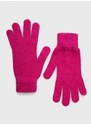 Rukavice Superdry za žene, boja: ružičasta