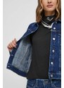 Traper jakna Tommy Hilfiger za žene, boja: tamno plava, za prijelazno razdoblje