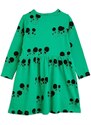 Dječja haljina Mini Rodini boja: zelena, mini, širi se prema dolje