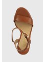 Kožne sandale Lauren Ralph Lauren Gwen boja: smeđa, 802940588002