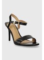 Kožne sandale Lauren Ralph Lauren Gwen boja: crna, 802940588001