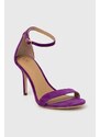 Sandale od brušene kože Lauren Ralph Lauren Allie boja: ljubičasta, 802916355009
