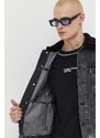 Traper jakna Karl Lagerfeld Jeans za muškarce, boja: crna, za prijelazno razdoblje