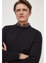 Pamučni pulover BOSS boja: crna, lagani