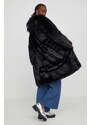 Kaput Abercrombie & Fitch za žene, boja: crna, za prijelazno razdoblje
