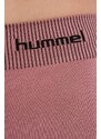 Tajice za trening Hummel First boja: ružičasta, s uzorkom