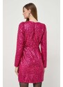 Haljina Morgan boja: ružičasta, mini, širi se prema dolje