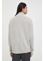 Vuneni pulover American Vintage za muškarce, boja: siva, lagani, s dolčevitom