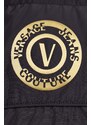 Dvostrani pernati prsluk Versace Jeans Couture za muškarce, boja: crna, za zimu