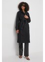 Baloner Calvin Klein za žene, boja: crna, za prijelazno razdoblje, kopčanje u dva reda