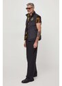 Dvostrani pernati prsluk Versace Jeans Couture za muškarce, boja: crna, za zimu
