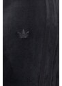 Donji dio trenirke od velura adidas Originals Velvet boja: crna, bez uzorka, IT9661