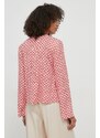 Bluza Tommy Hilfiger za žene, boja: crvena, s uzorkom