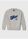 Dječji pamučni pulover Tommy Hilfiger boja: siva