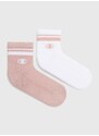 Čarape Champion 2-pack za žene, boja: ružičasta