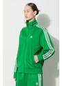 Dukserica adidas Originals Adicolor Classics Firebird za žene, boja: zelena, s aplikacijom, IP0604