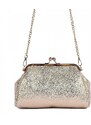 Luksuzna Talijanska torba od prave kože VERA ITALY "Aurea", boja zlatni, 18x24cm