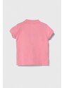 Dječja polo majica United Colors of Benetton boja: ružičasta, s ovratnikom
