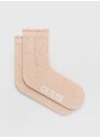 Čarape Guess za žene, boja: bež