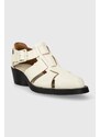 Kožne sandale Camper Bonnie za žene, boja: bijela, s debelom potpeticom, K201635.002