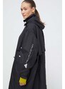 Jakna adidas by Stella McCartney za žene, boja: crna, prijelazno razdoblje, oversize