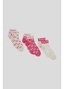 Čarape Karl Lagerfeld 3-pack za žene, boja: ružičasta