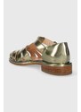 Kožne sandale AGL ALISO za žene, boja: zlatna, D763007PCPLATE0244
