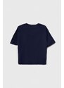 Dječja pamučna majica kratkih rukava United Colors of Benetton boja: tamno plava, s tiskom