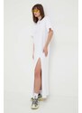 Pamučna haljina MSGM boja: bijela, maxi, oversize