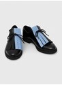 Kožne cipele Camper TWS za žene, boja: crna, ravni potplat, K201454.005