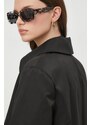 Kaput Lauren Ralph Lauren za žene, boja: crna, za prijelazno razdoblje