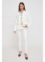 Jakna Polo Ralph Lauren za žene, boja: bijela, za prijelazno razdoblje