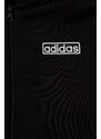 Dječja dukserica adidas Originals boja: crna, s kapuljačom, s aplikacijom
