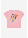 Dječja pamučna majica kratkih rukava Bobo Choses boja: ružičasta