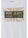 Dječja pamučna majica kratkih rukava Pepe Jeans RANDAL boja: bijela, s tiskom