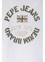 Dječja pamučna majica kratkih rukava Pepe Jeans RONAL boja: bijela, s tiskom