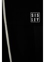 Dječja pamučna dukserica Sisley boja: crna, s kapuljačom, s tiskom