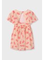 Dječja pamučna haljina Mayoral boja: ružičasta, mini, širi se prema dolje