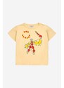 Dječja pamučna majica kratkih rukava Bobo Choses boja: žuta, s tiskom