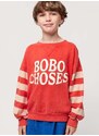 Dječja pamučna dukserica Bobo Choses boja: crvena, s uzorkom