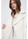 Kožna ramones jakna BOSS za žene, boja: bijela, za prijelazno razdoblje